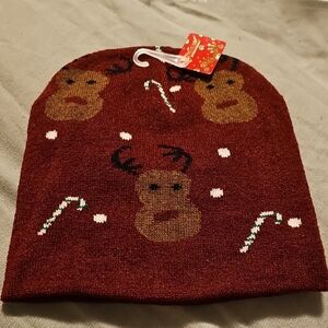 Festive Reindeer Knit Beanie